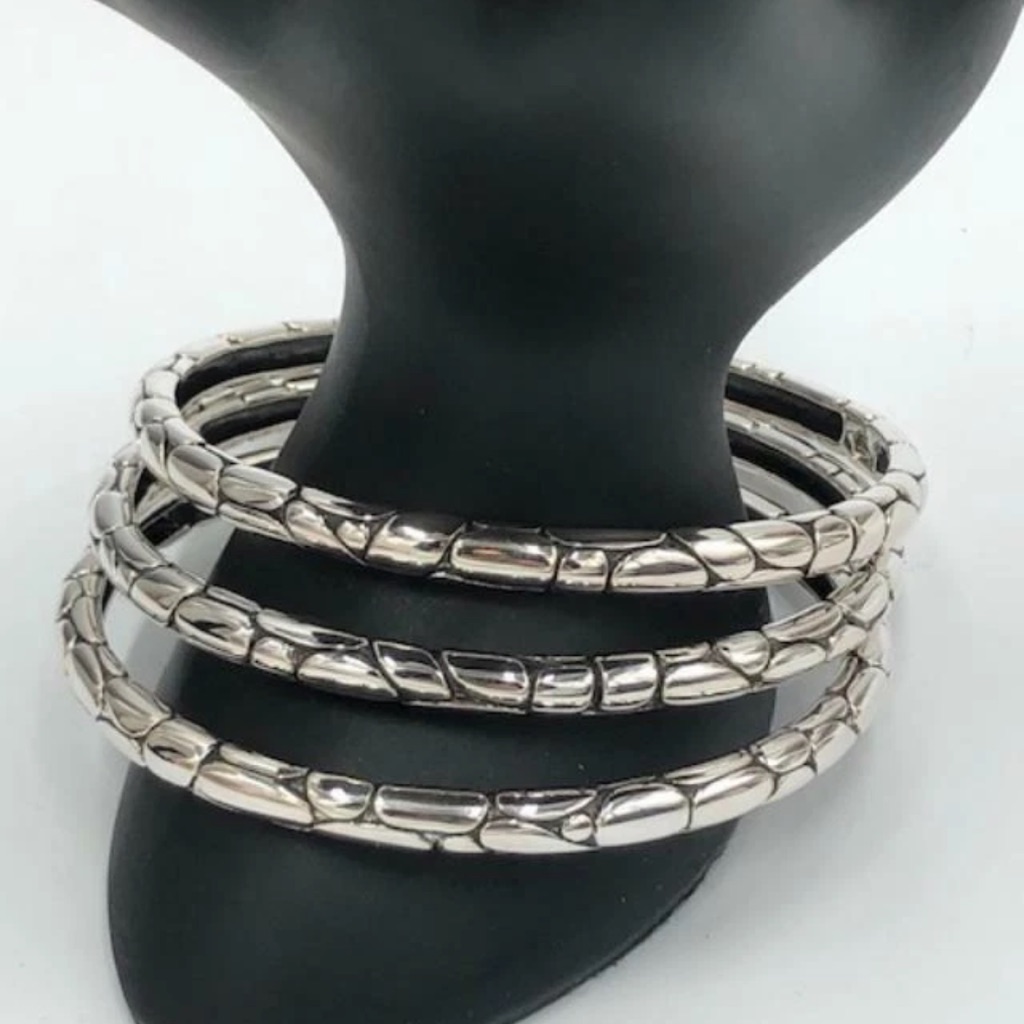 Brand New John Hardy Kai 3 Piece Bangle Set Women Jewelry